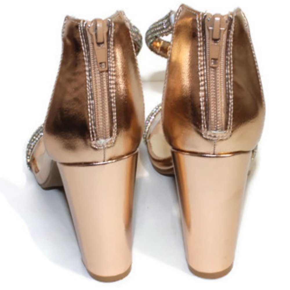 Rose Gold Rhinestones Sandal - Picture 4 of 6